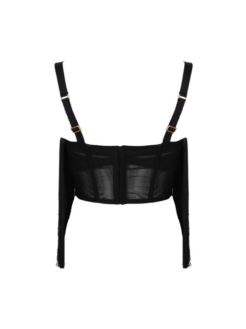 Top in tulle con frange Elisabetta Franchi | TO06262E2110